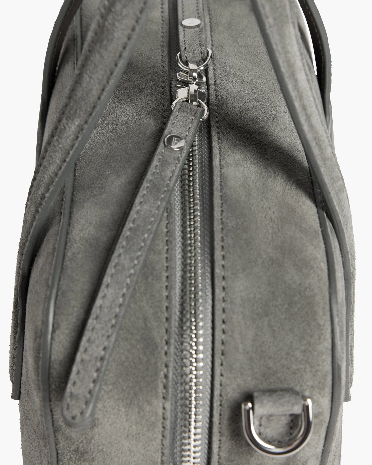 flattered laci suede mini bowler bag