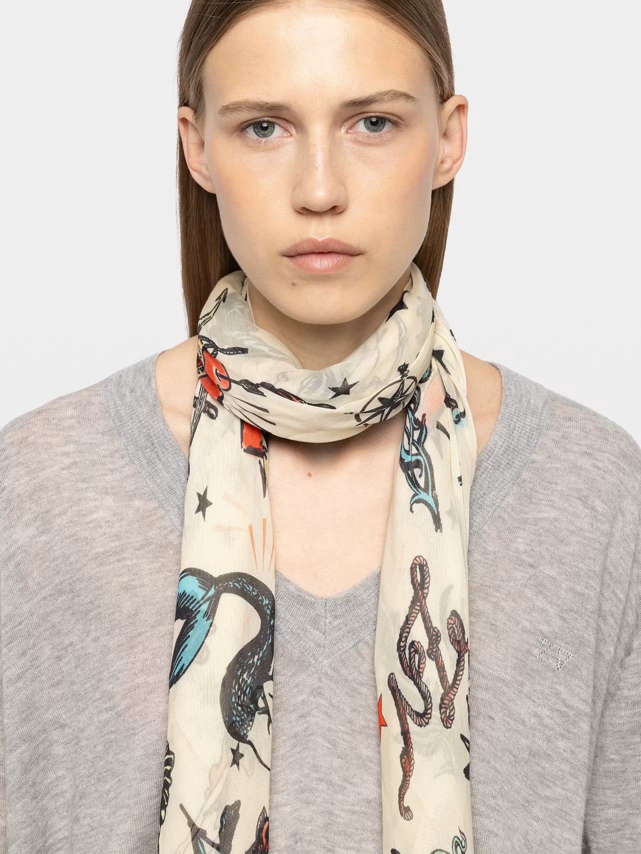 zadig&voltaire kerry tattoo scarf 135