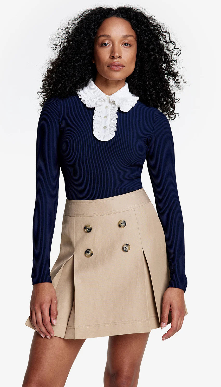 smythe box pleat mini skirt