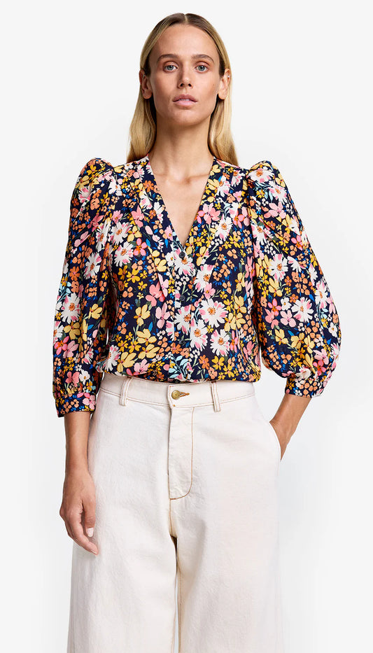 smythe v-neck frontier blouse