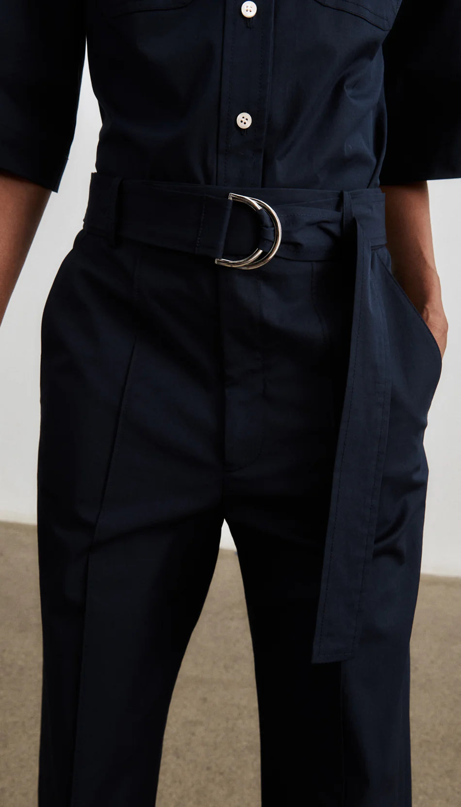 smythe straight leg d-ring trouser