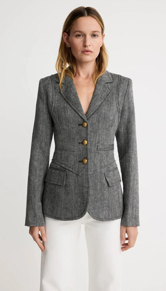 smythe three button blazer
