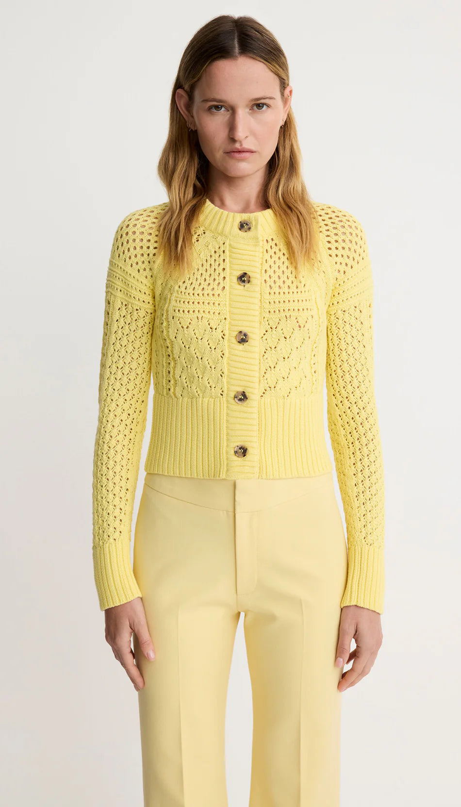 smythe crochet cardigan