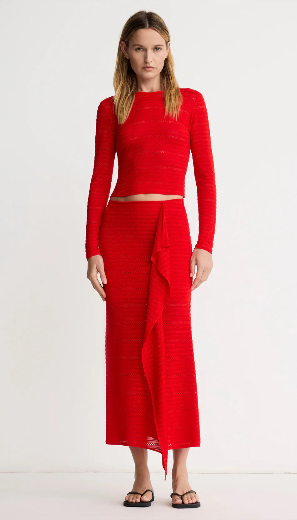 smythe pull on drape skirt