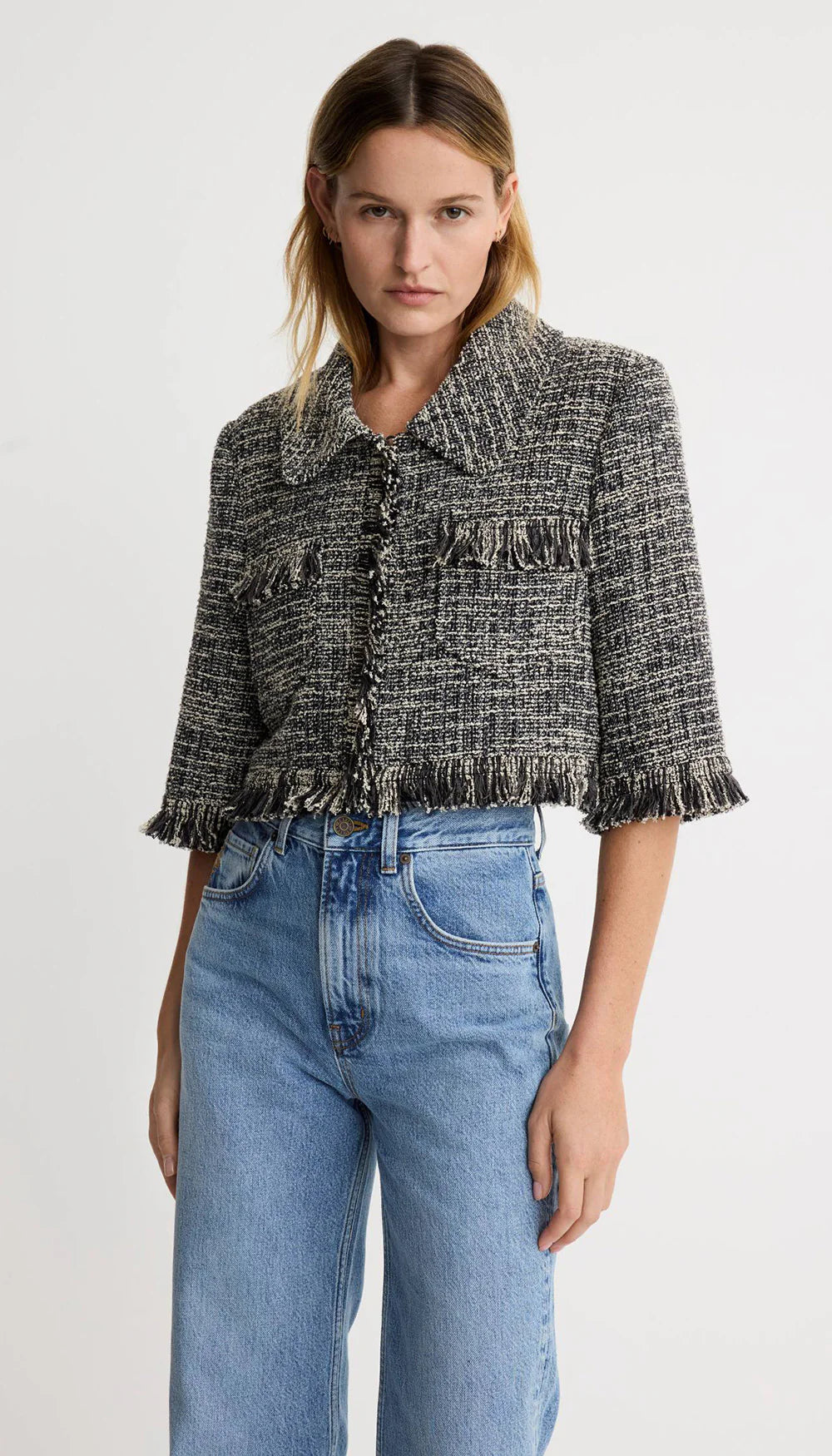 smythe cropped sleeve mini jacket