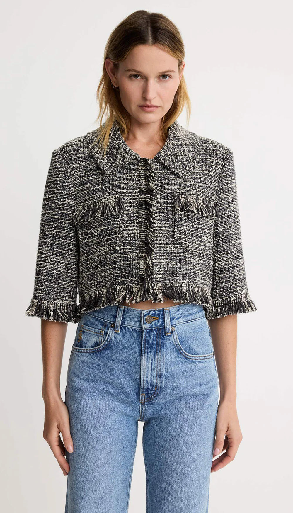 smythe cropped sleeve mini jacket