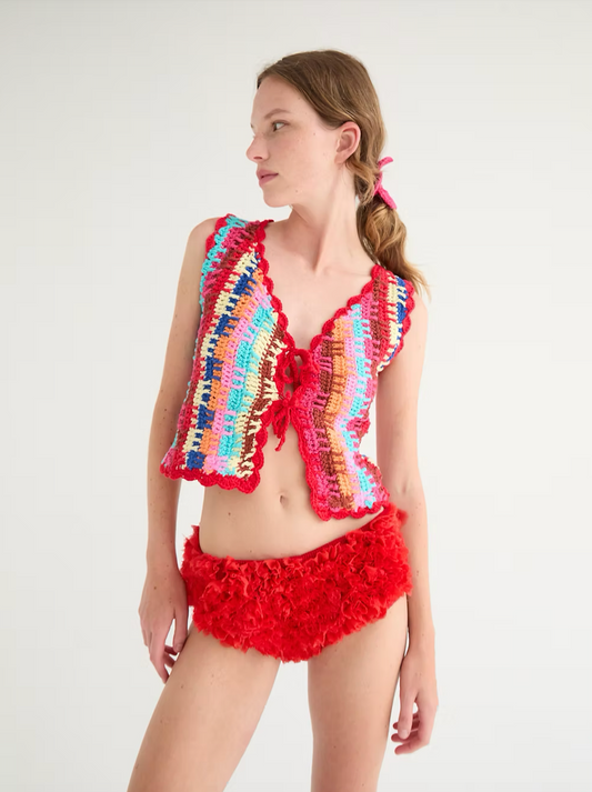 tach shelly crochet top