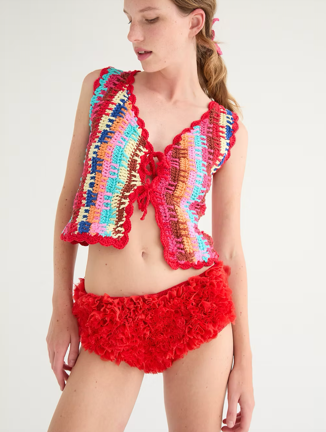 tach shelly crochet top