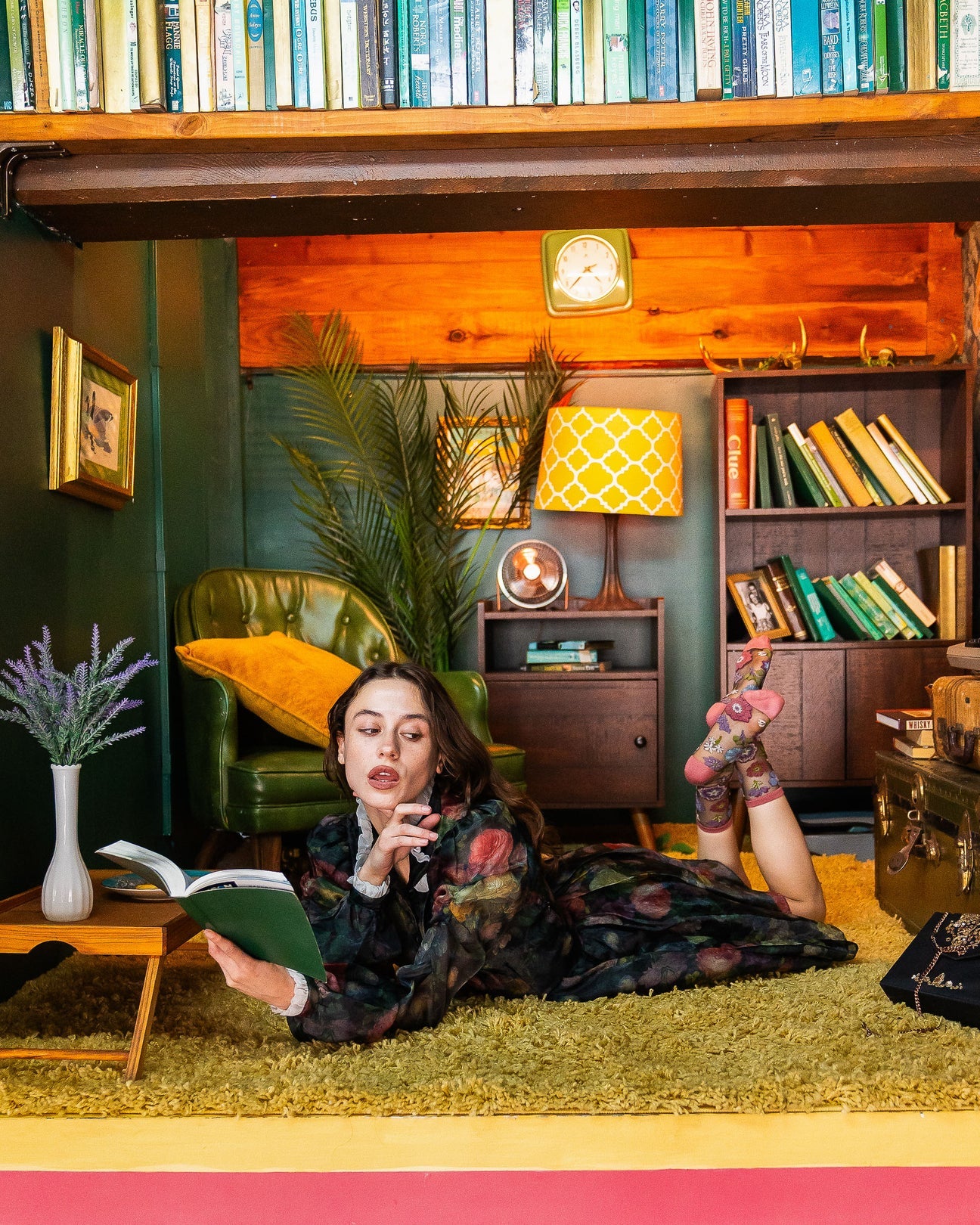 sock candy dark florals black sheer sock