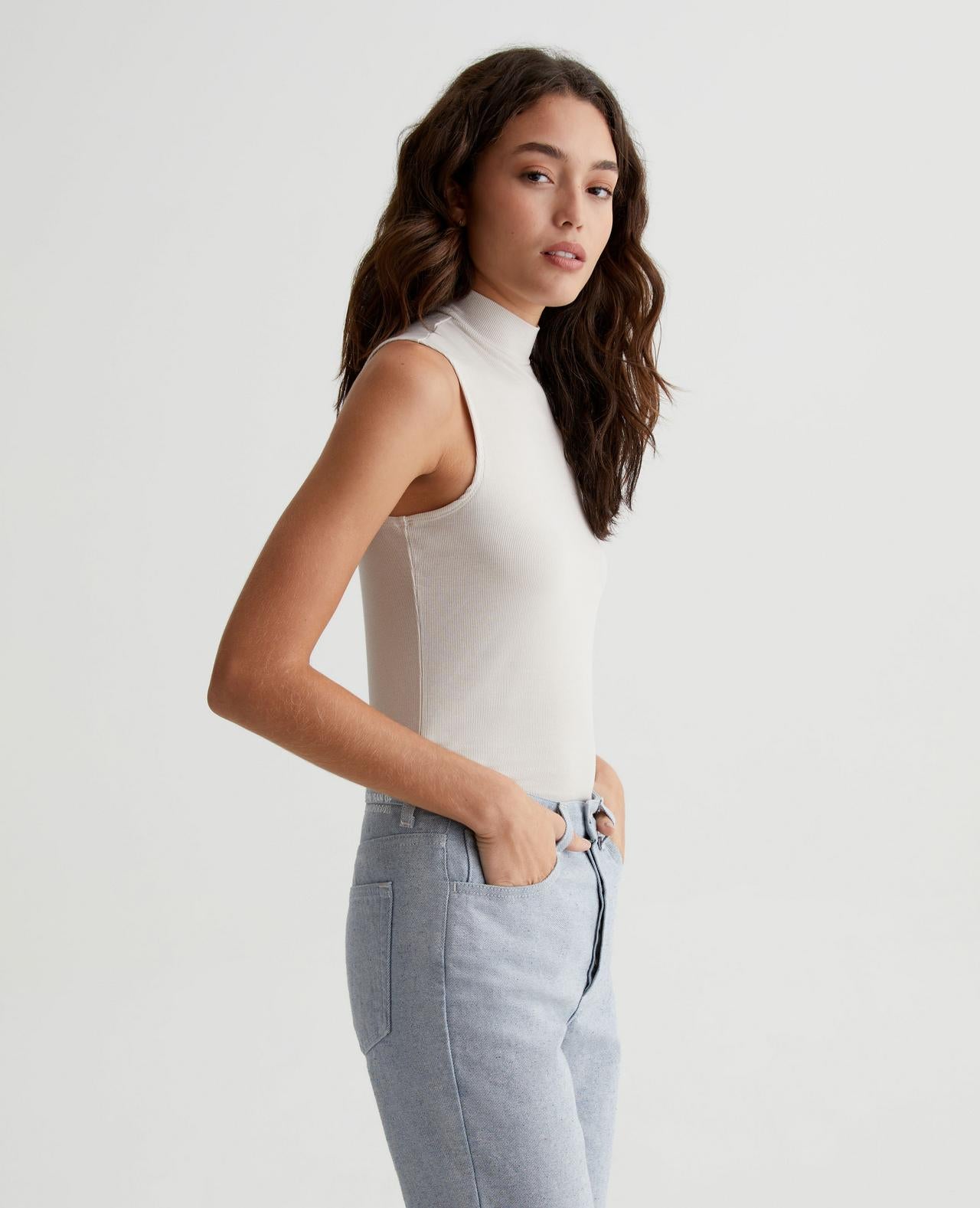 ag edie sleeveless turtleneck