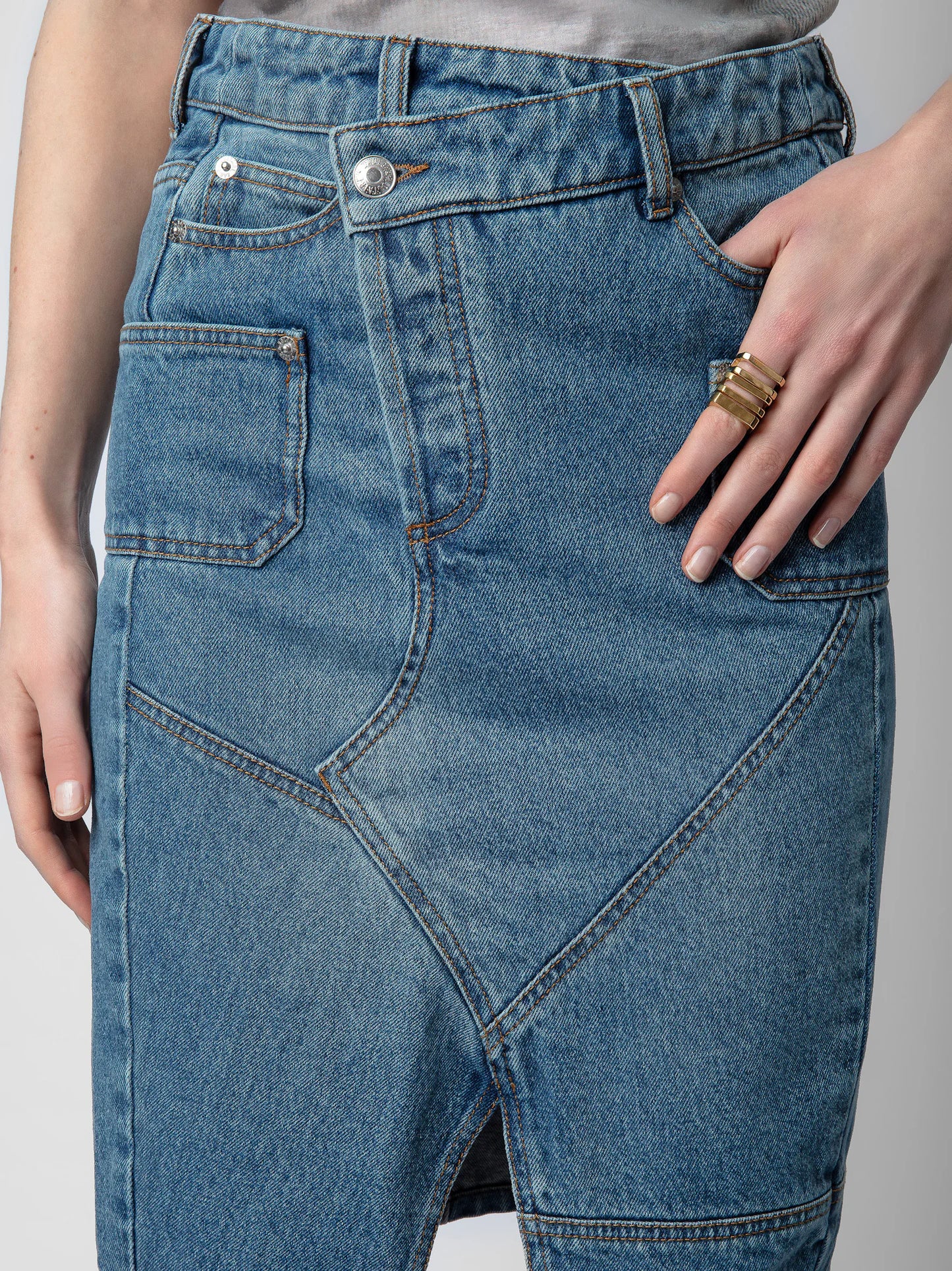 zadig&voltaire jinko denim skirt