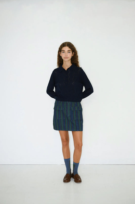 the tiny big sister striped mini skirt