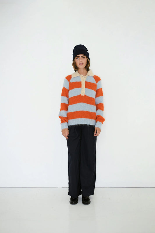 the tiny big sister frank striped polo