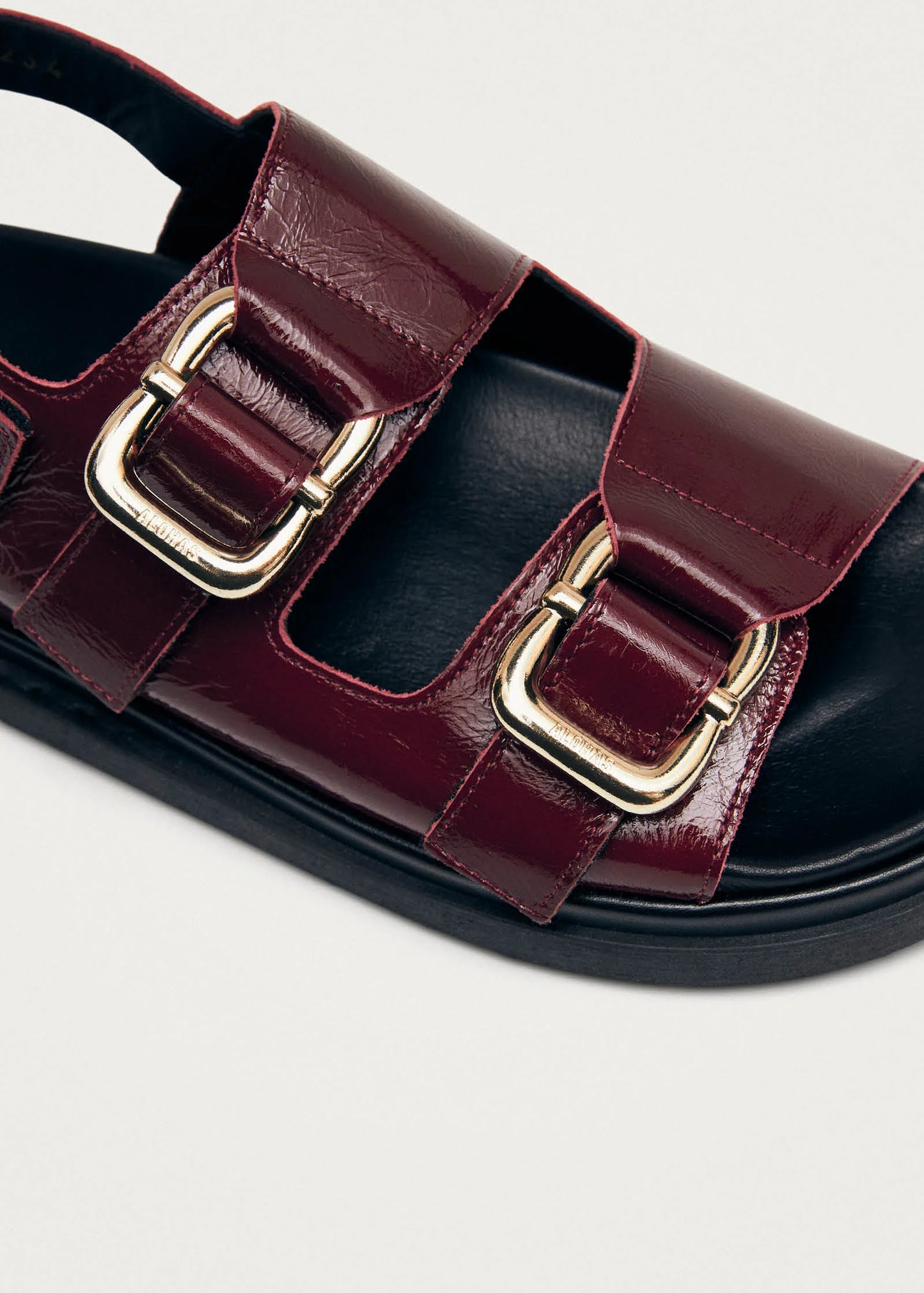 alohas harper patent leather sandals