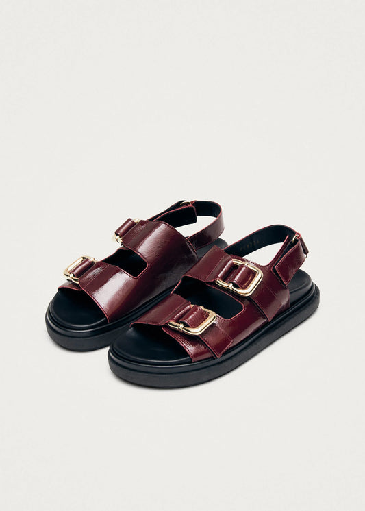 alohas harper patent leather sandals