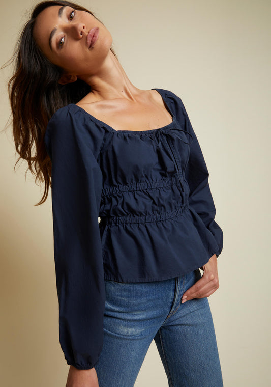 nation ltd. gianna elastic waist blouse