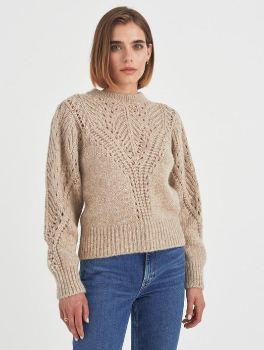 white+warren cashmere plush pointelle crewneck