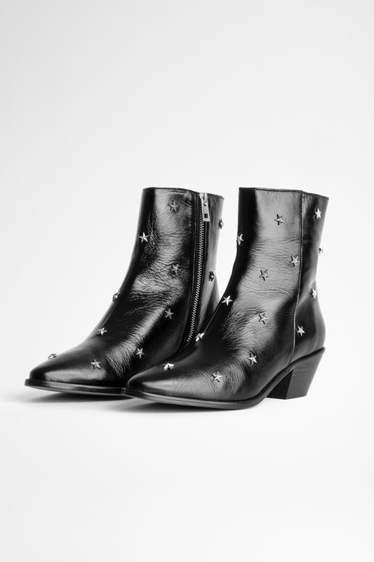 zadig&voltaire tyler vintage patent stars boots