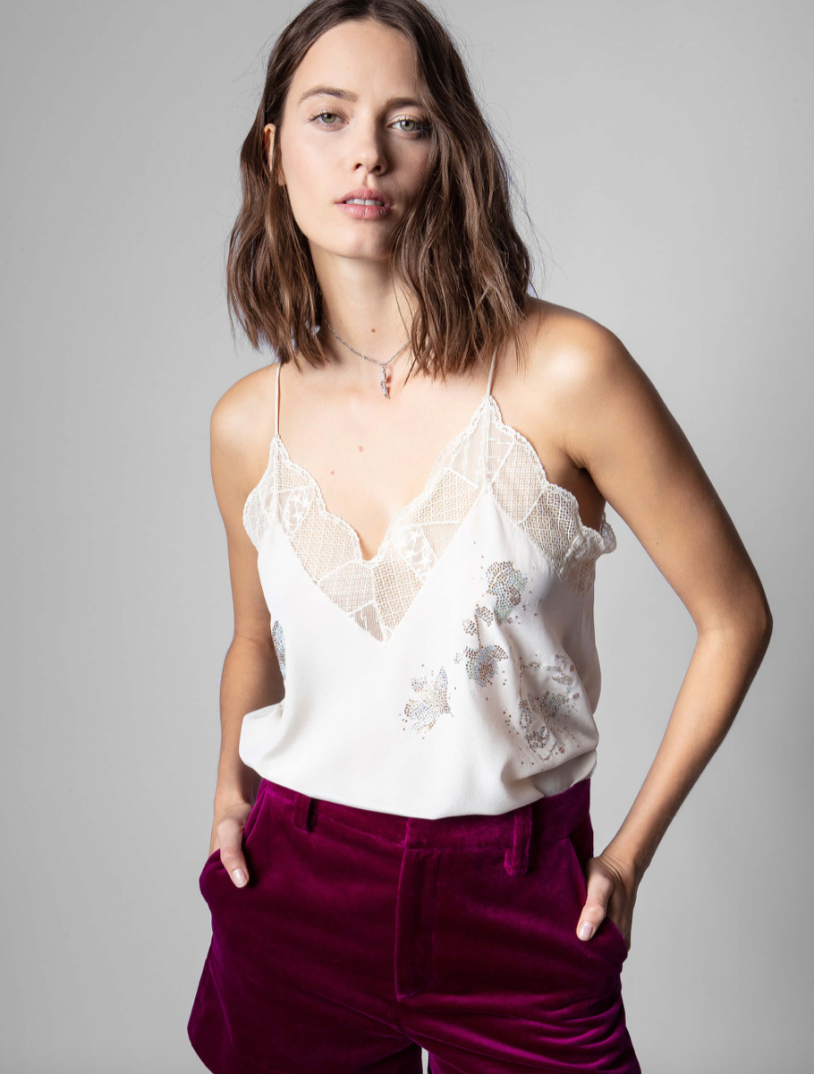 zadig&voltaire christy strass cami